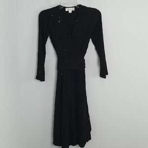 Sherrie Bloom Chetta B textured Black Cocktail Dress size 2